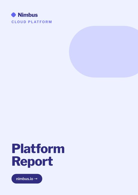 Nimbus report cover, SaaS template